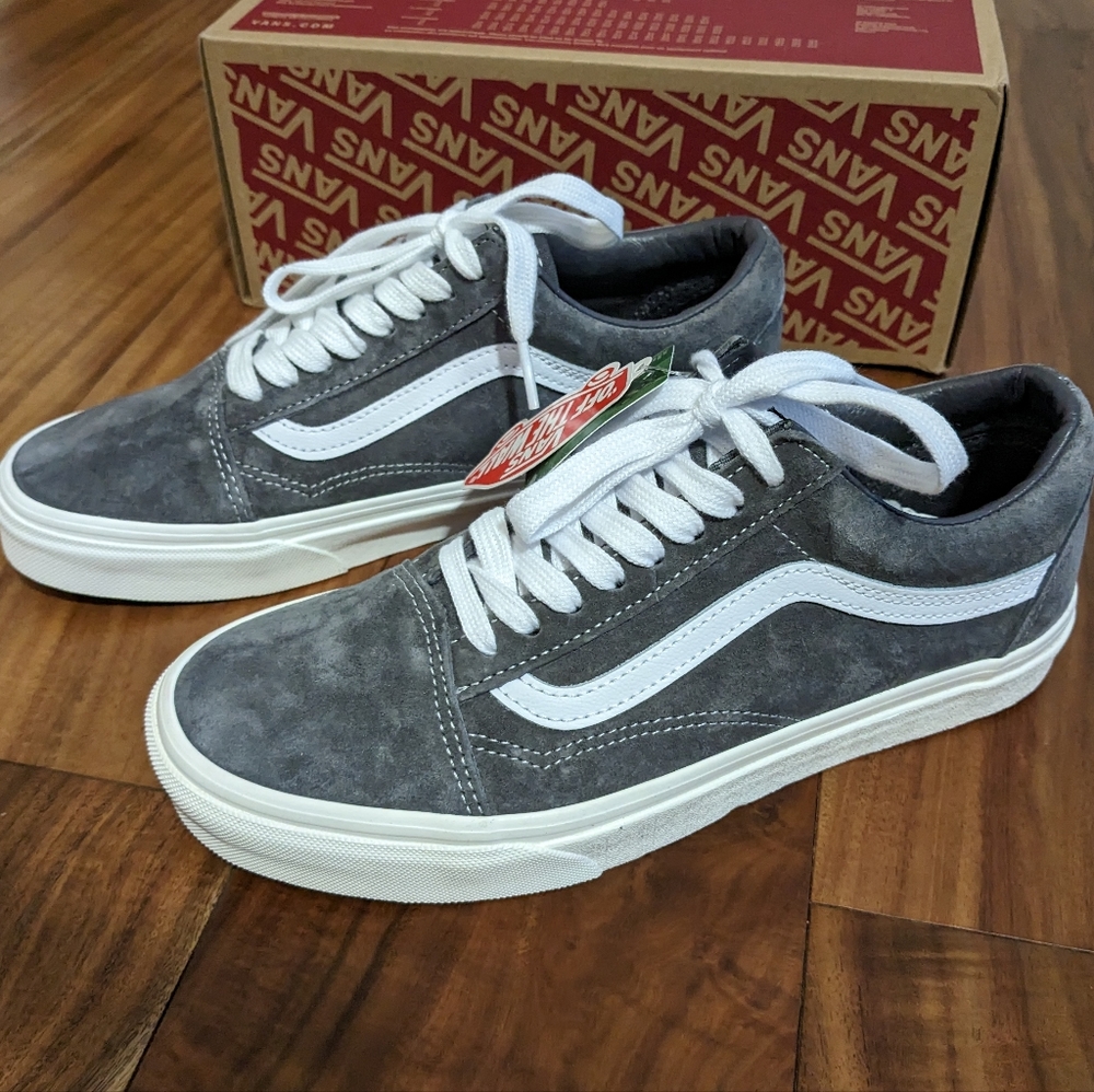 Vans Women's Gray and White Sneakers